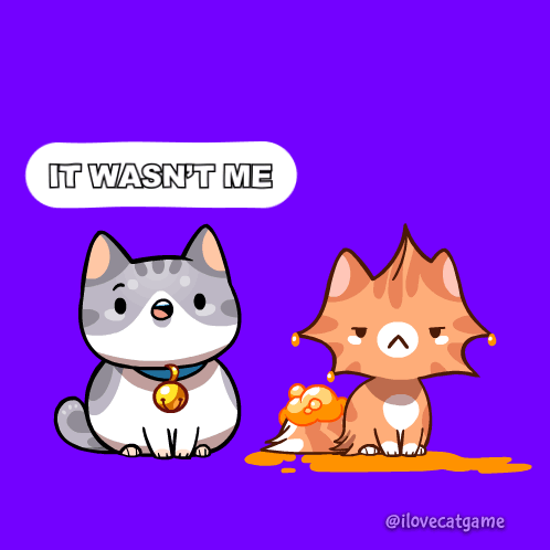 A Cartoon Cat Says It Was N't Me GIF