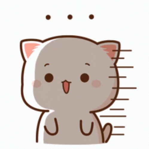A Cartoon Cat With A Surprised Look On Its Face And A Measuring Tape Behind It GIF