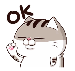 a cartoon cat with its eyes closed and a pink nose .