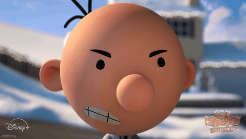 A Cartoon Character From Diary Of A Wimpy Kid Has An Angry Expression On His Face GIF