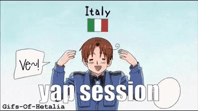 A Cartoon Character From Italy Is Pointing Up With His Fingers And A Speech Bubble . GIF