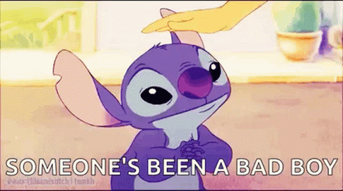 Lilo And Stitch Cartoon Being Pet By Hand GIF