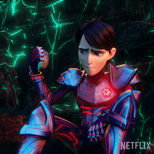 A Cartoon Character From Netflix Is Sitting Down GIF