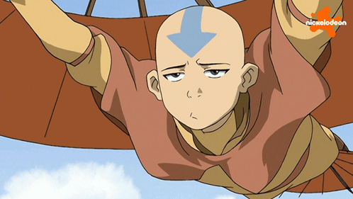 A Cartoon Character From Nickelodeon Is Flying In The Sky GIF