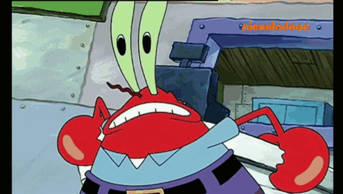 A Cartoon Character From Nickelodeon Is Standing In Front Of A Building GIF