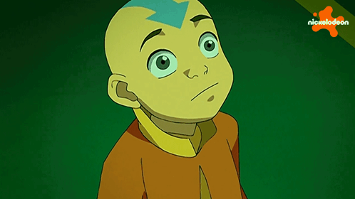 A Cartoon Character From Nickelodeon Looks Up At Something GIF