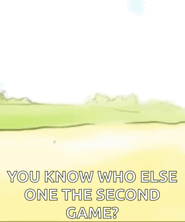 A Cartoon Character From Regular Show Is Standing In A Field . GIF