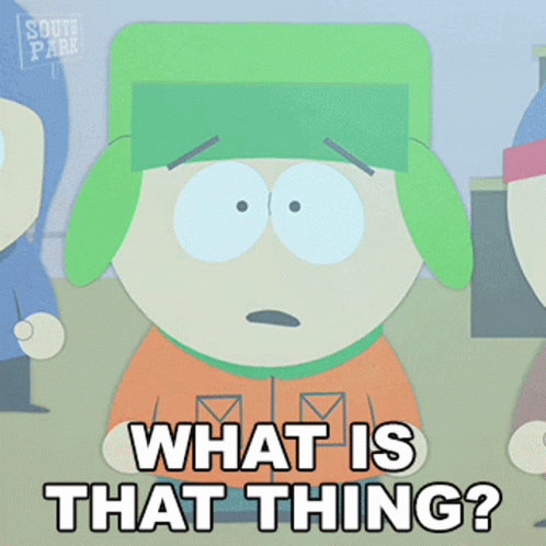 A Cartoon Character From South Park Is Asking What Is That Thing GIF