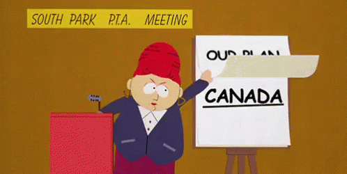 A Cartoon Character From South Park Is Giving A Presentation GIF