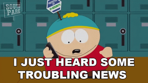 South Park Character Talking On Cell Phone GIF