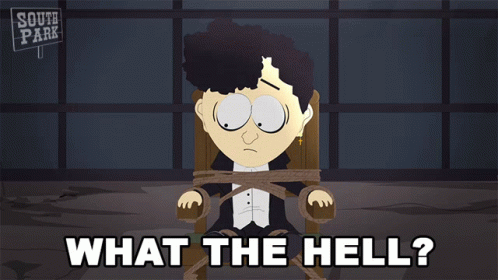 A Cartoon Character From South Park Is Tied Up In A Chair GIF