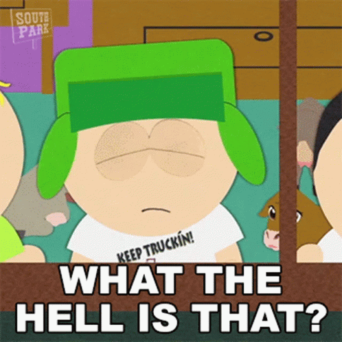 A Cartoon Character From South Park Is Wearing A Keep Truckin T-Shirt GIF