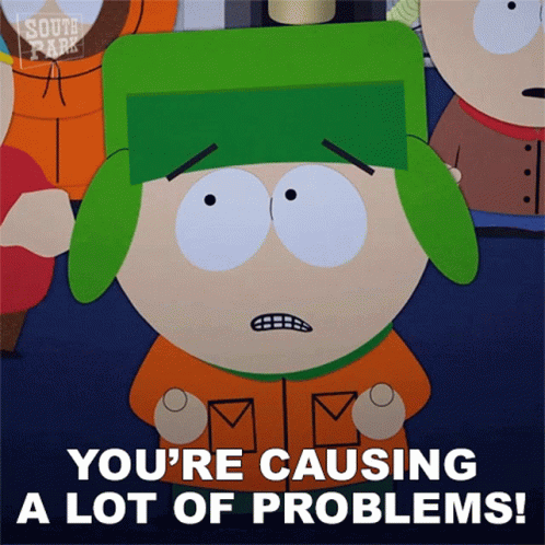South Park Character Causing A Lot Of Problems GIF