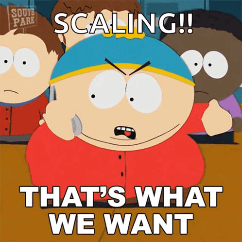 A Cartoon Character From South Park Talking On A Cell Phone With The Caption Scaling That 'S What We Want GIF