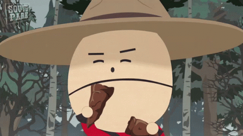 A Cartoon Character From South Park With A Hat On GIF