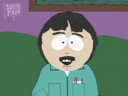 A Cartoon Character From South Park With A Purple Background GIF