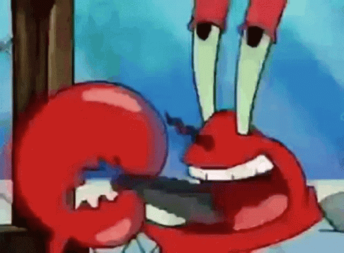 A Cartoon Character From Spongebob Squarepants Is Holding A Hammer In His Hand . GIF