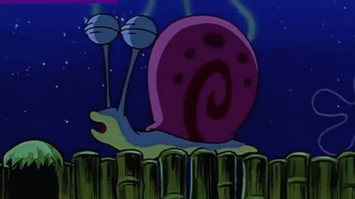 A Cartoon Character From Spongebob Squarepants Is Standing Next To A Purple Squidward . GIF