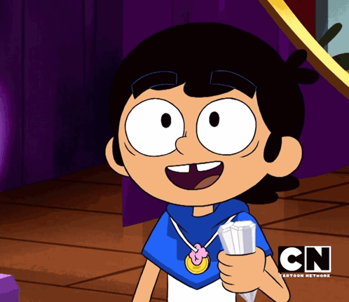 A Cartoon Character From The Cartoon Network Holds A Piece Of Paper GIF