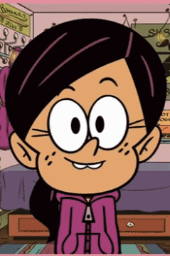 A Cartoon Character From The Loud House Is Wearing A Pink Jacket GIF
