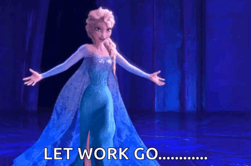 A Cartoon Character From The Movie Frozen Says Let Work Go .. GIF
