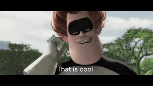 A Cartoon Character From The Movie The Incredibles Is Talking On A Cell Phone GIF