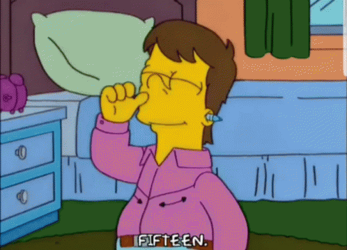 A Cartoon Character From The Simpsons Says Fifteen GIF