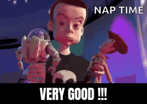 A Cartoon Character From Toy Story Is Holding A Woody Doll . GIF