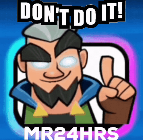 A Cartoon Character Giving A Thumbs Up With The Words " Do N't Do It Mr24hrs " GIF