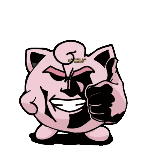 a cartoon character giving a thumbs up with the words most excellent below it