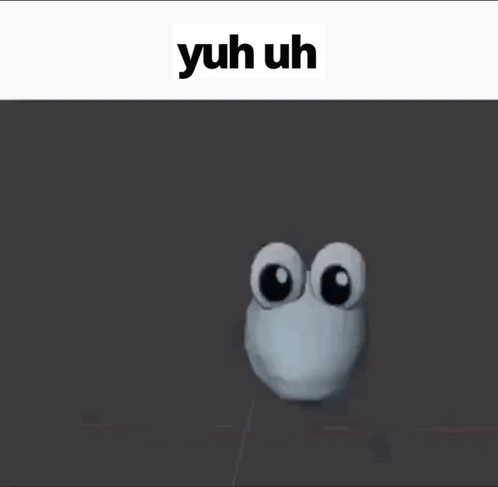 A Cartoon Character Giving A Thumbs Up With The Words Yuh Uh Written Above It GIF