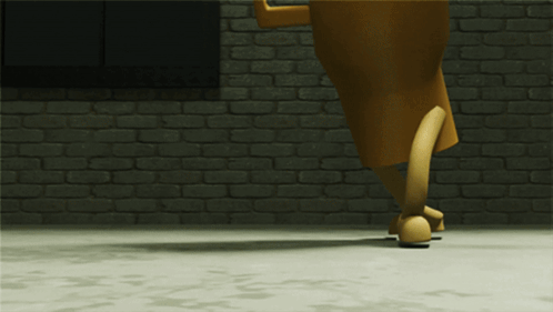 A Cartoon Character Has A Very Long Tail GIF