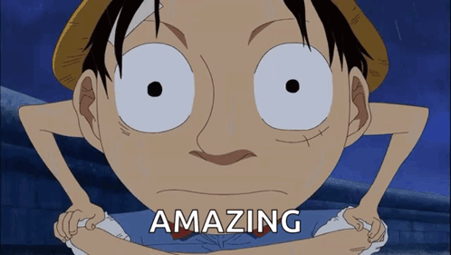 A Cartoon Character Has The Word Amazing Written On The Bottom GIF