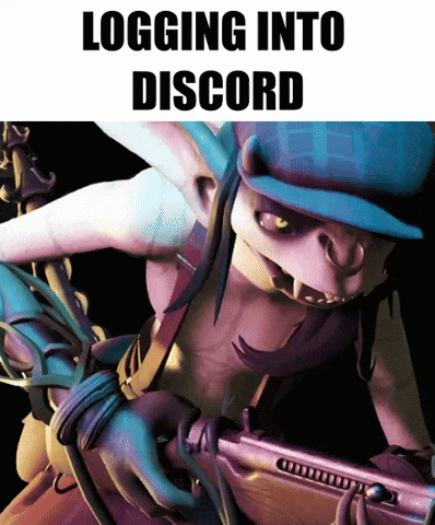 A Cartoon Character Holding A Gun With The Words Logging Into Discord GIF