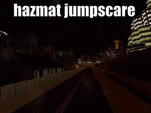 A Cartoon Character In A Hazmat Suit Jumps Over A Building GIF