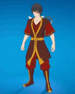 A Cartoon Character In A Red And Yellow Outfit Is Standing On One Leg GIF