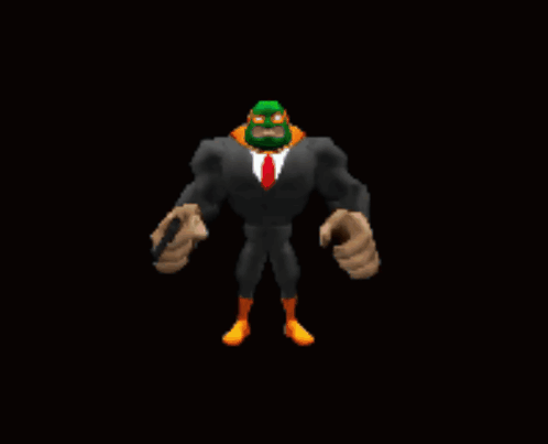A Cartoon Character In A Suit And Tie With The Words Idk Bro Behind Him GIF