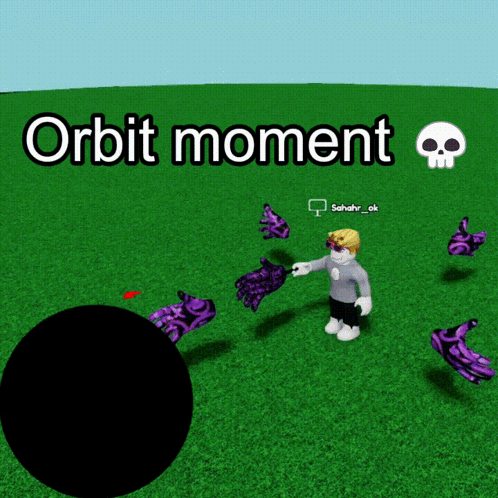 A Cartoon Character In A Video Game With The Words Orbit Moment GIF