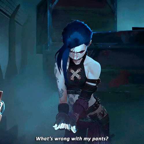 a cartoon character is asking what 's wrong with my pants