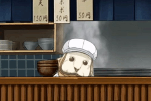A Cartoon Character Is Behind A Counter With A Sign That Says 150 GIF