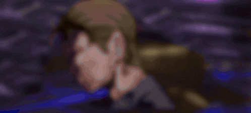 A Cartoon Character Is Chained To A Purple Hat And The Word Clunk Is Above Them GIF