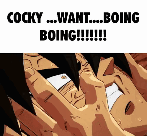 A Cartoon Character Is Covering His Face With His Hands And The Words Cocky Want Boing !!! GIF