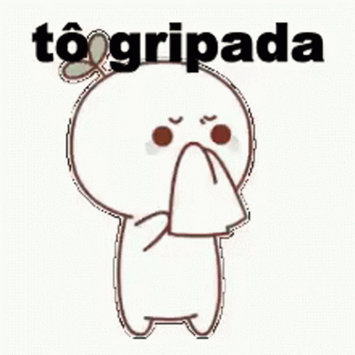 A Cartoon Character Is Covering His Mouth With A Napkin And The Words `` To Gripada '' Written Above Him . GIF