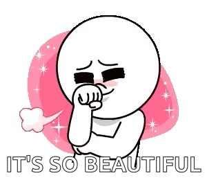A Cartoon Character Is Covering His Mouth With His Hand And The Words `` It 'S So Beautiful '' GIF