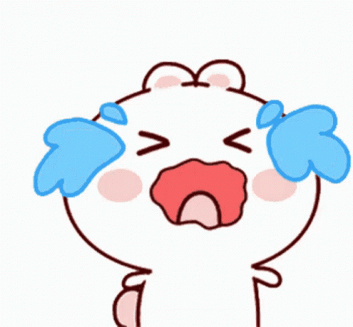 A Cartoon Character Is Crying And Has Blue Tears Coming Out Of His Eyes GIF