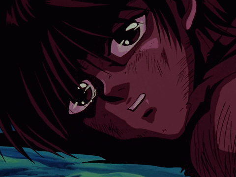 A Cartoon Character Is Crying With Tears Running Down His Face GIF