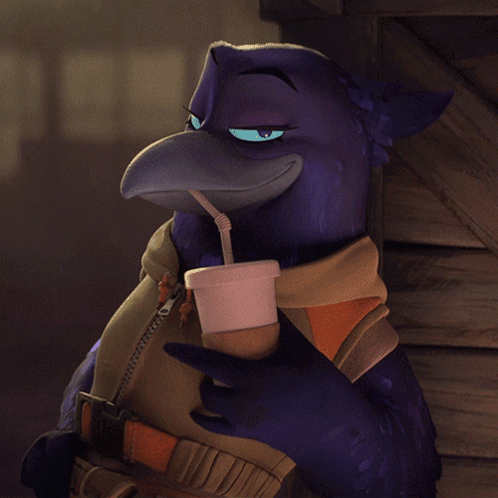 Cartoon Character Drinking Through Straw GIF
