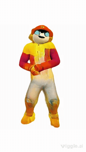 A Cartoon Character Is Flexing His Muscles While Wearing A Cowboy Hat And Sunglasses GIF