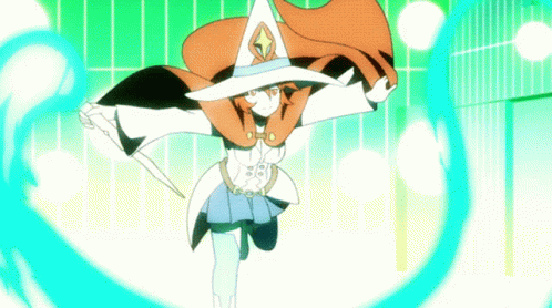 A Cartoon Character Is Flying Through The Air With A Blue Light Behind Him GIF