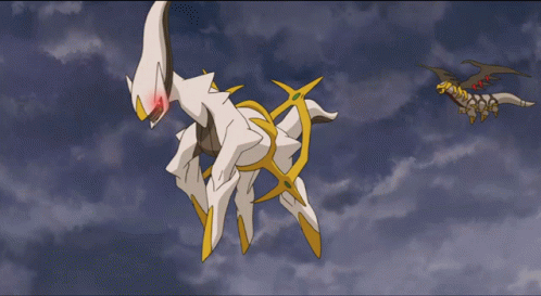 A Cartoon Character Is Flying Through The Air With A Blue Sky Behind Them GIF
